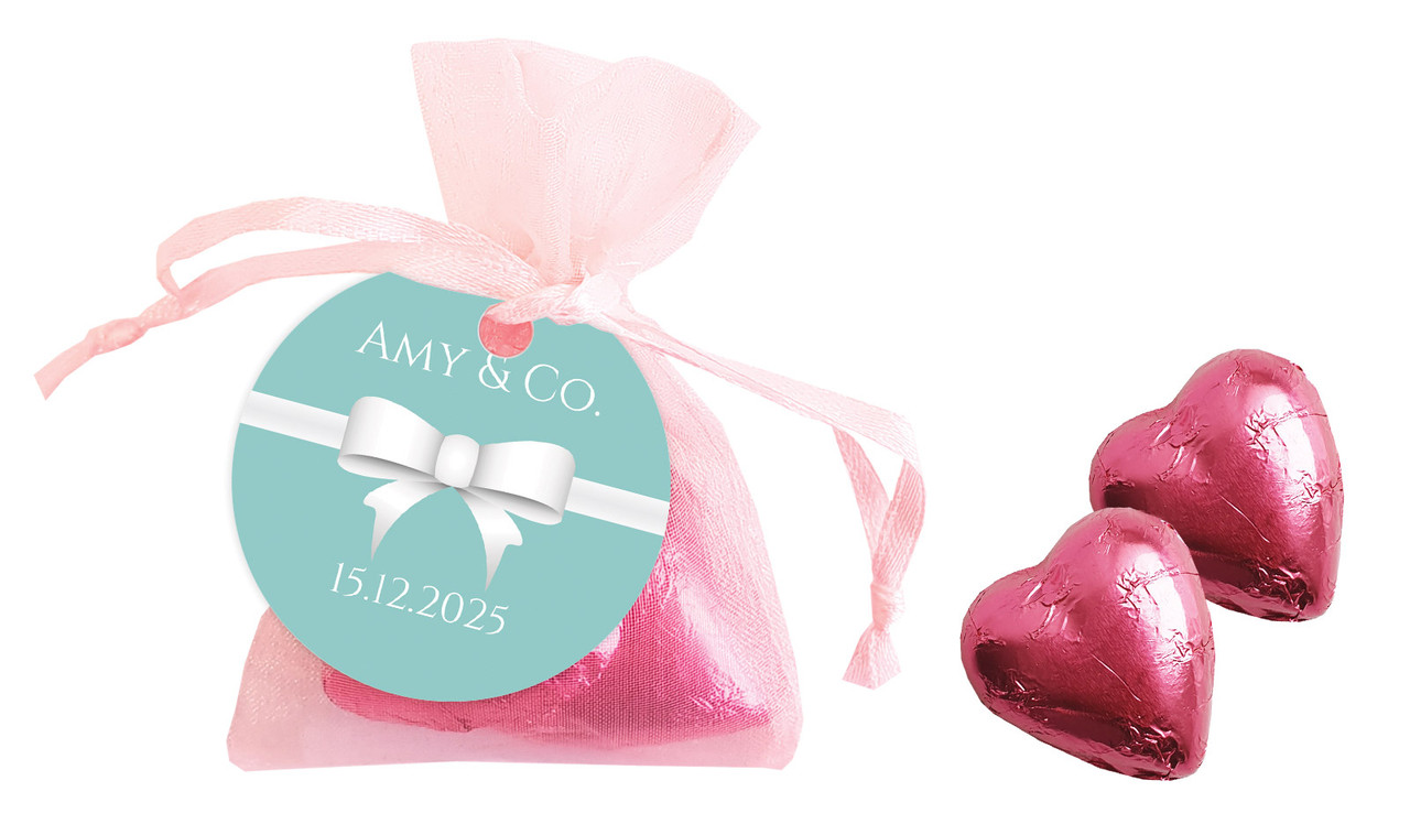 Kitchen & Co. Bridal Shower Personalised Organza Bag In Pink