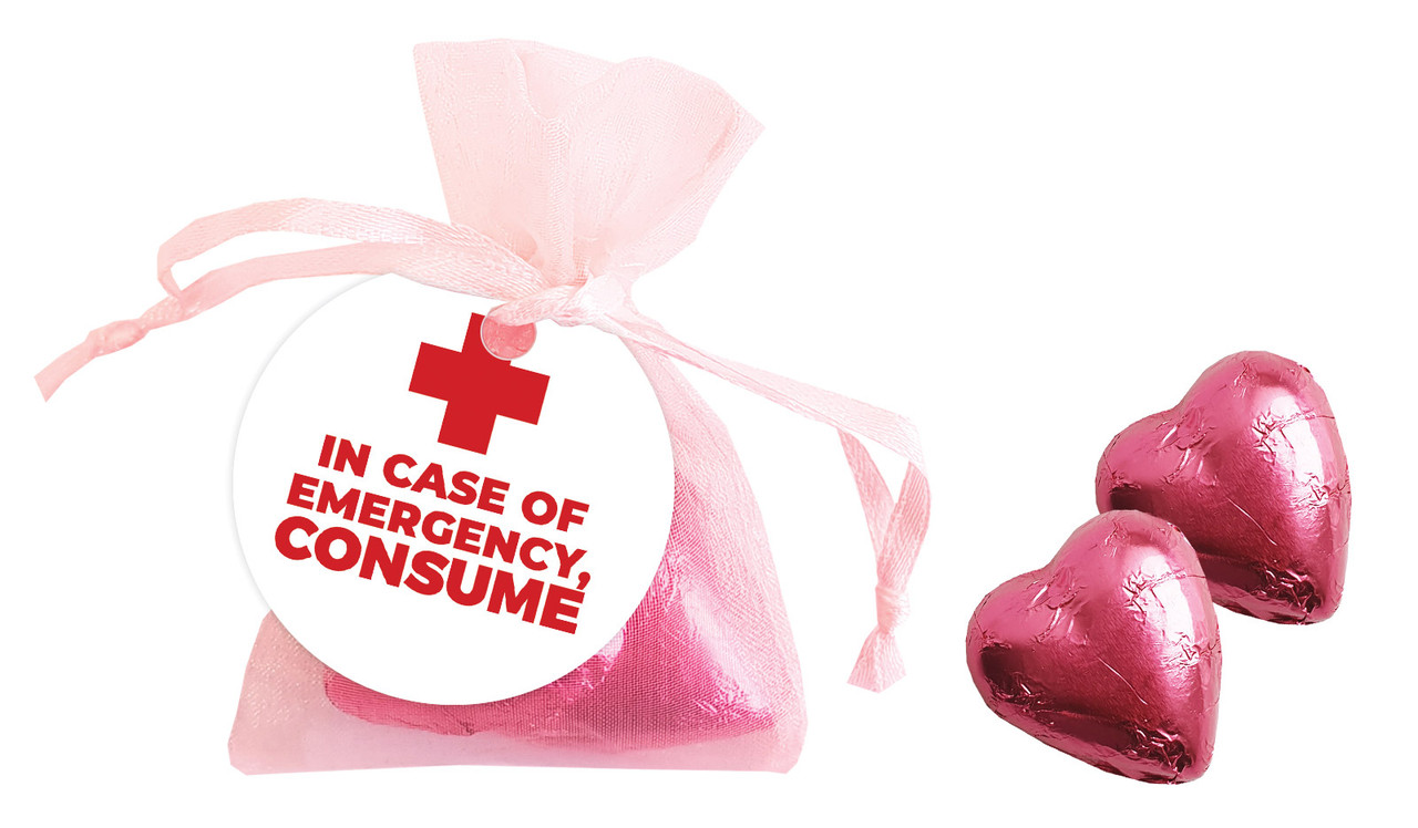Emergency Consume International Nurses Day Personalised Organza Bag In Pink