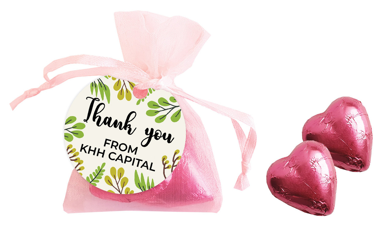 Floral Personalised Organza Bag In Pink