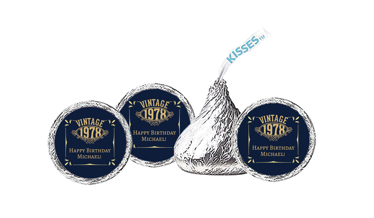Vintage Year Personalised Hersheys Kisses