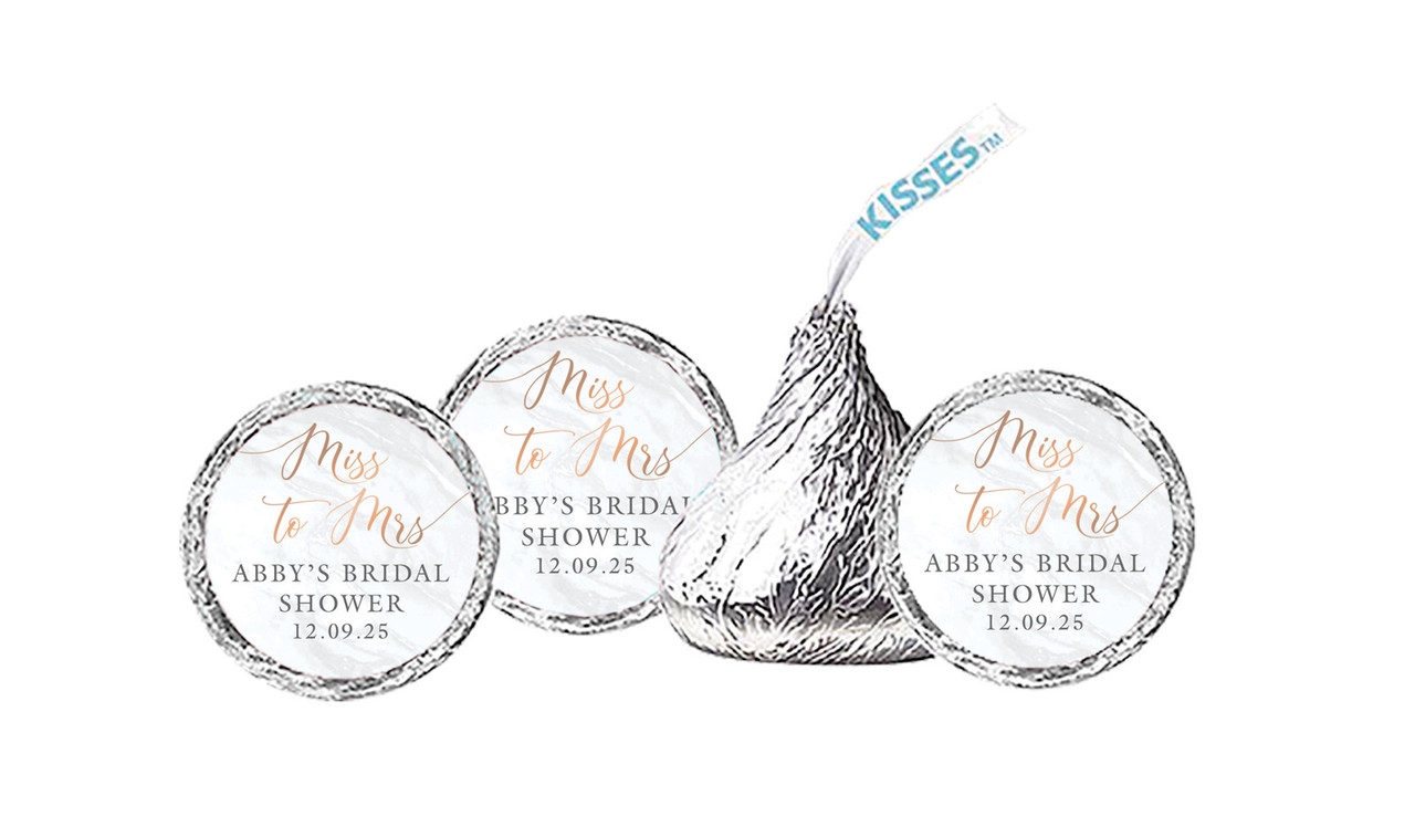 Miss to Mrs Bridal Shower Personalised Hersheys Kisses