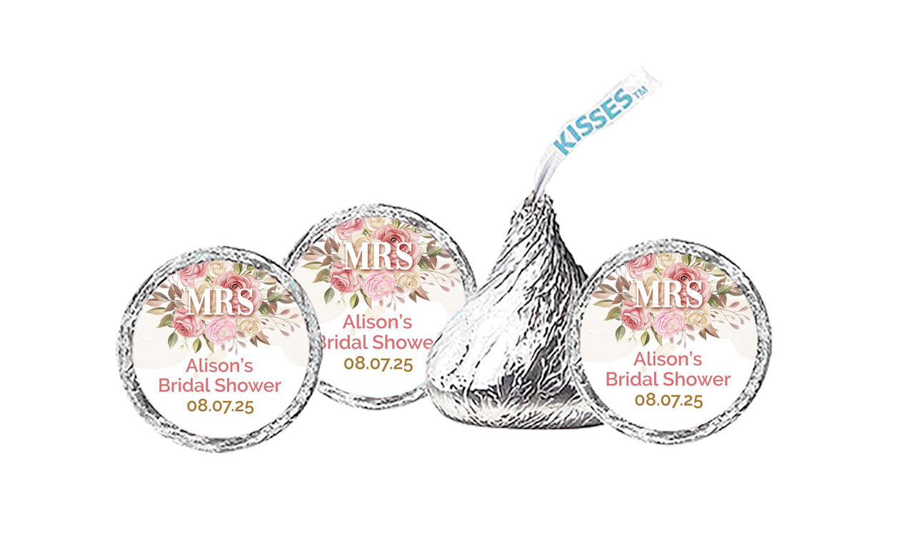 Mrs Floral Bridal Shower Personalised Hersheys Kisses