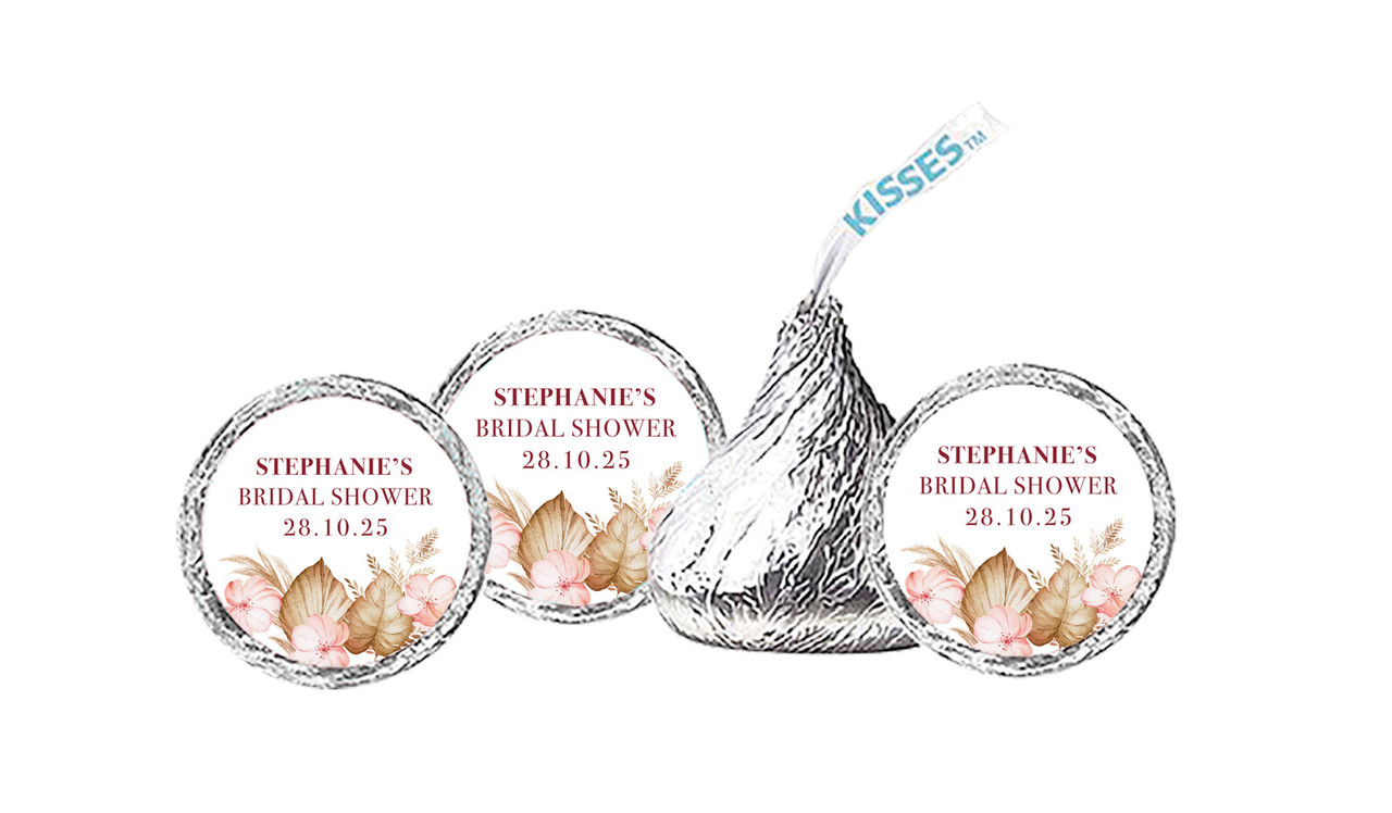 Tropical Bridal Shower Personalised Hersheys Kisses
