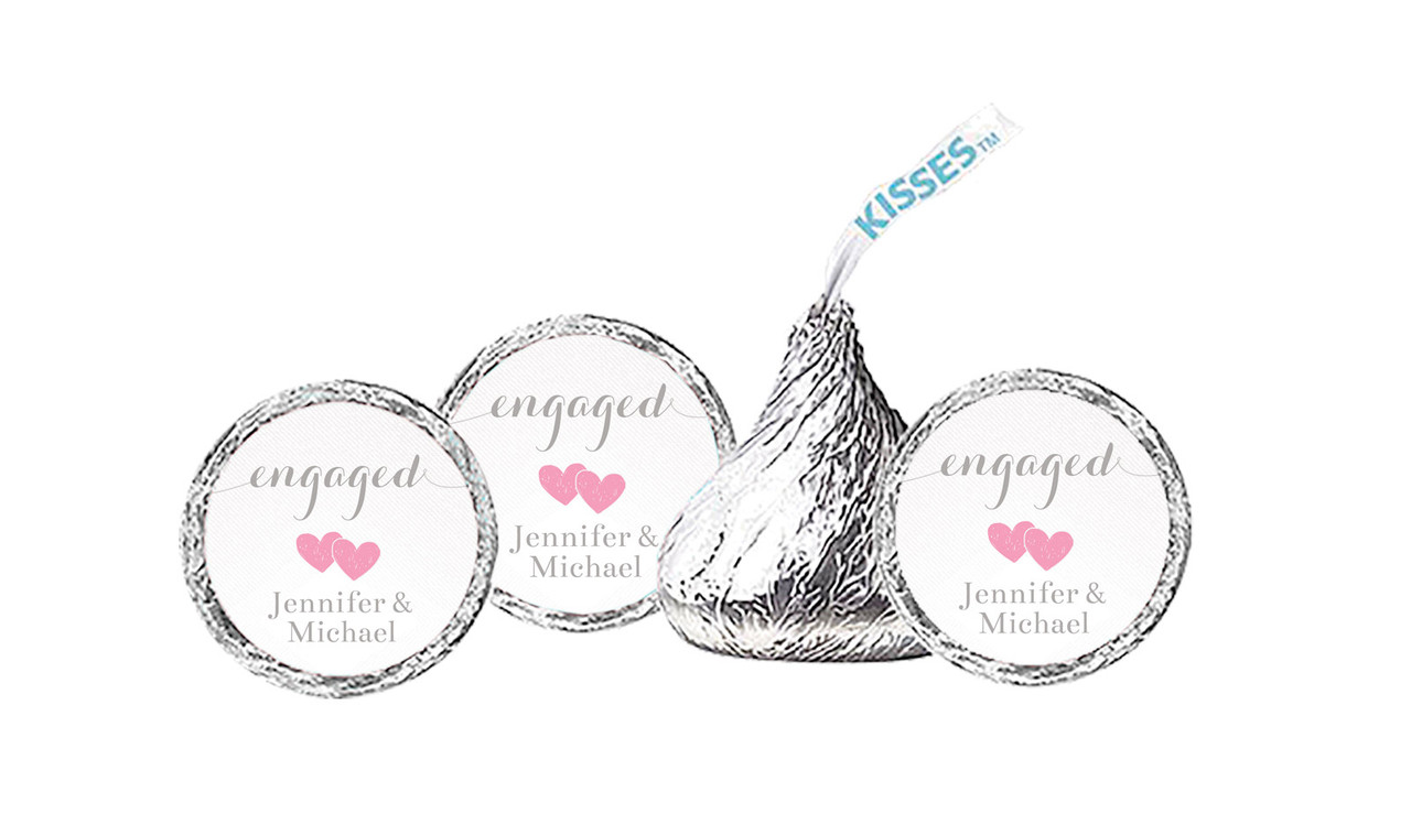 Flowing Words Canvas Engagement Personalised Hersheys Kisses
