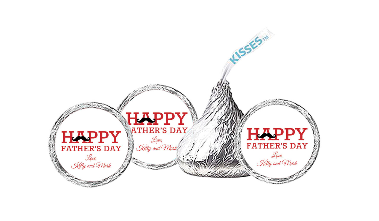Moustache Fathers Day Personalised Hersheys Kisses