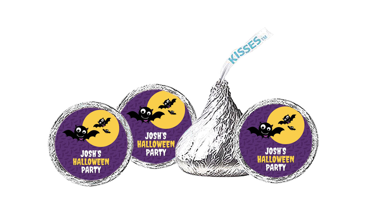 Bat Halloween Personalised Hersheys Kisses