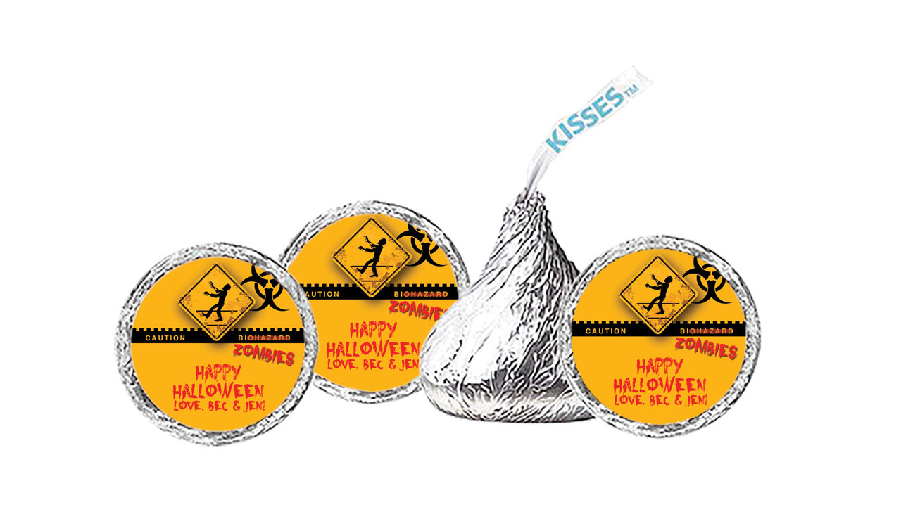 Zombie Apocalypse Halloween Personalised Hersheys Kisses