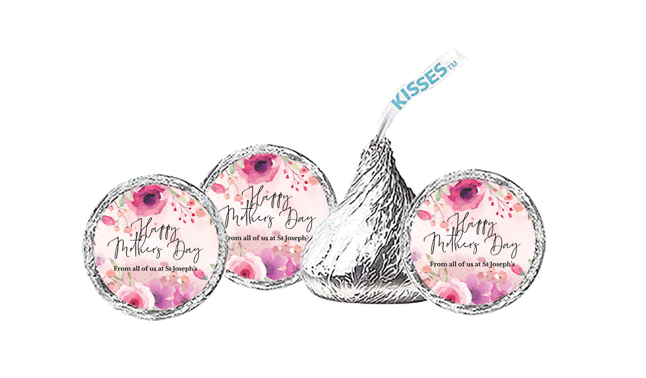 Floral Watercolour Mothers Day Personalised Hersheys Kisses