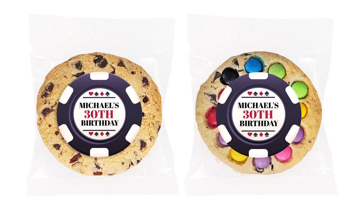 Poker Night Personalised Cookie