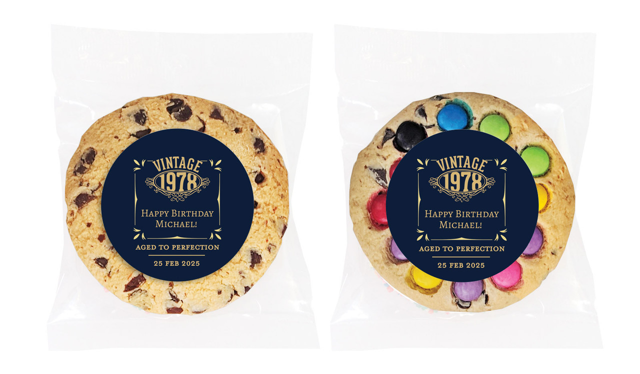 Vintage Year Personalised Cookie