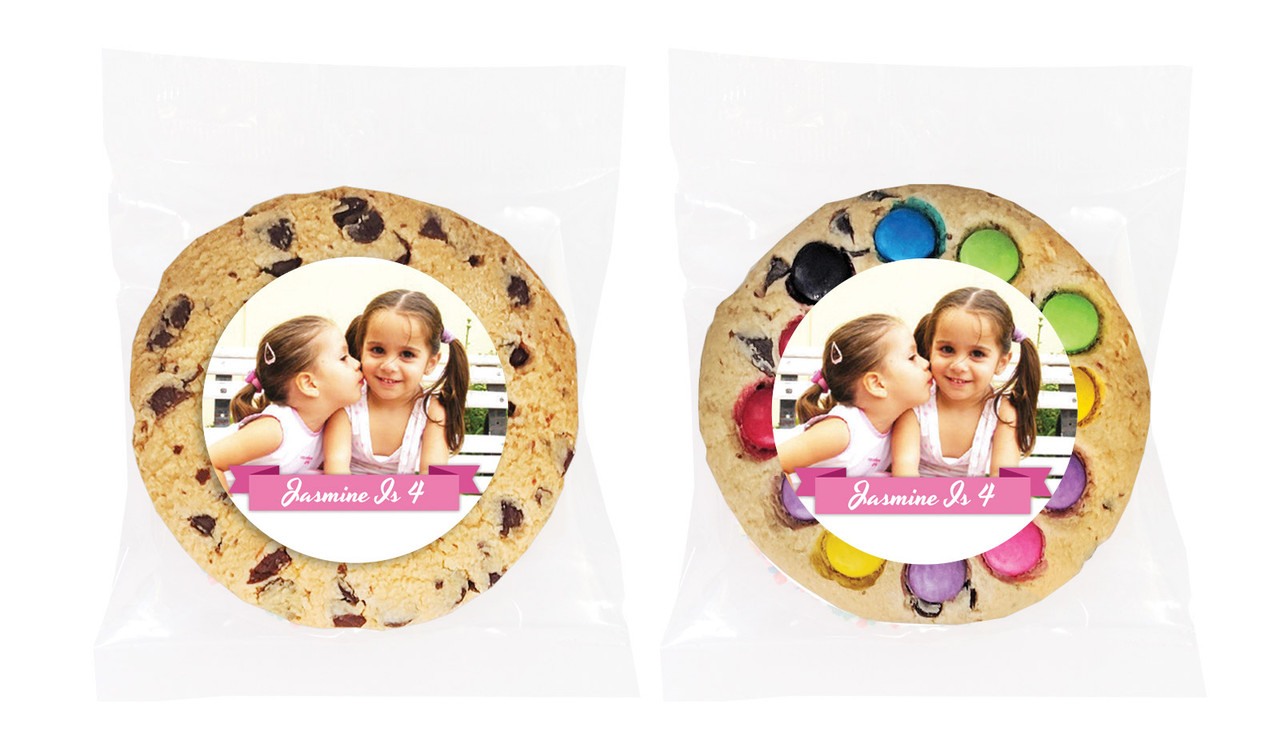 Banner Photo Pink Birthday Personalised Cookie