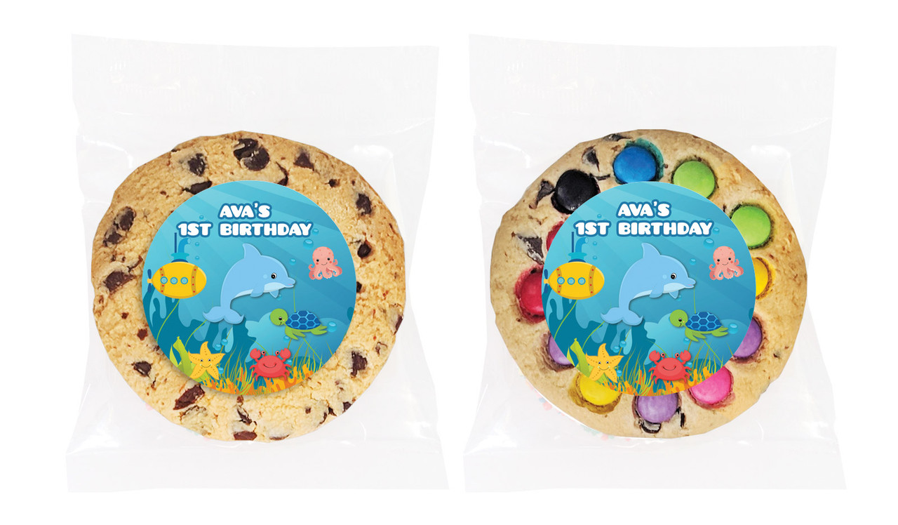 Under The Sea Birthday Personalised Cookie