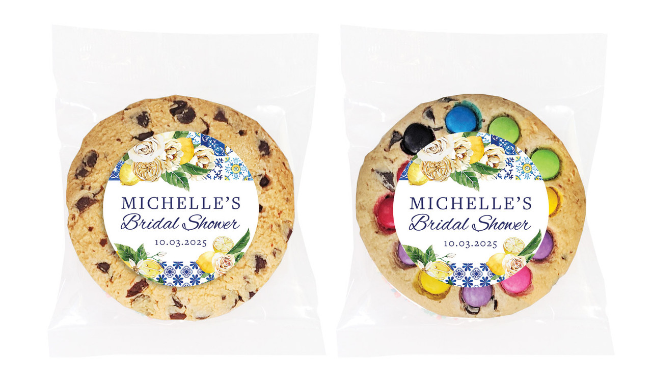 Mediterranean Bridal Shower Personalised Cookie
