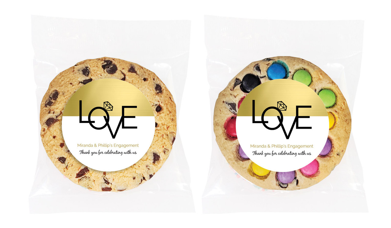 Love Letters Engagement Personalised Cookie