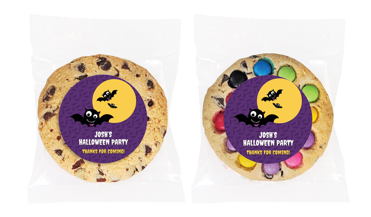 Bat Halloween Personalised Cookie