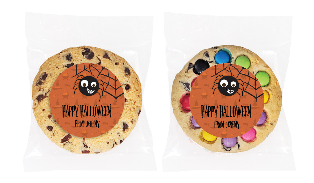 Spider Halloween Personalised Cookie