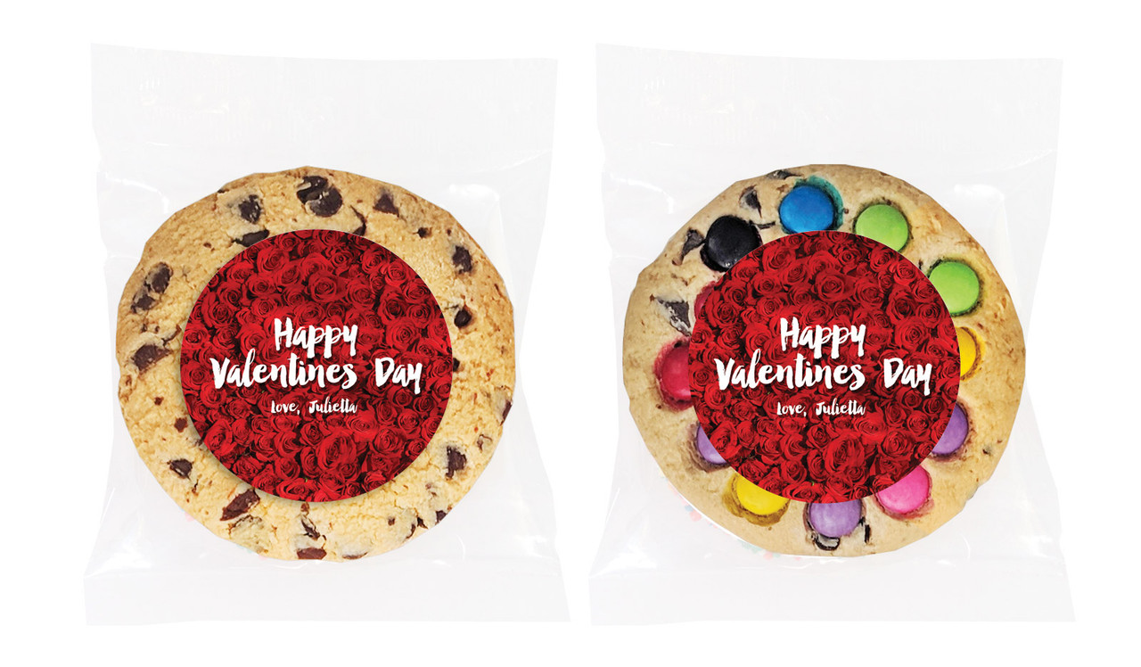 Rose Full Valentines Day Personalised Cookie