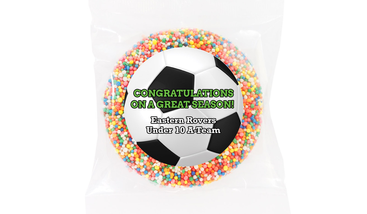 Soccer Personalised Chocolate Freckle