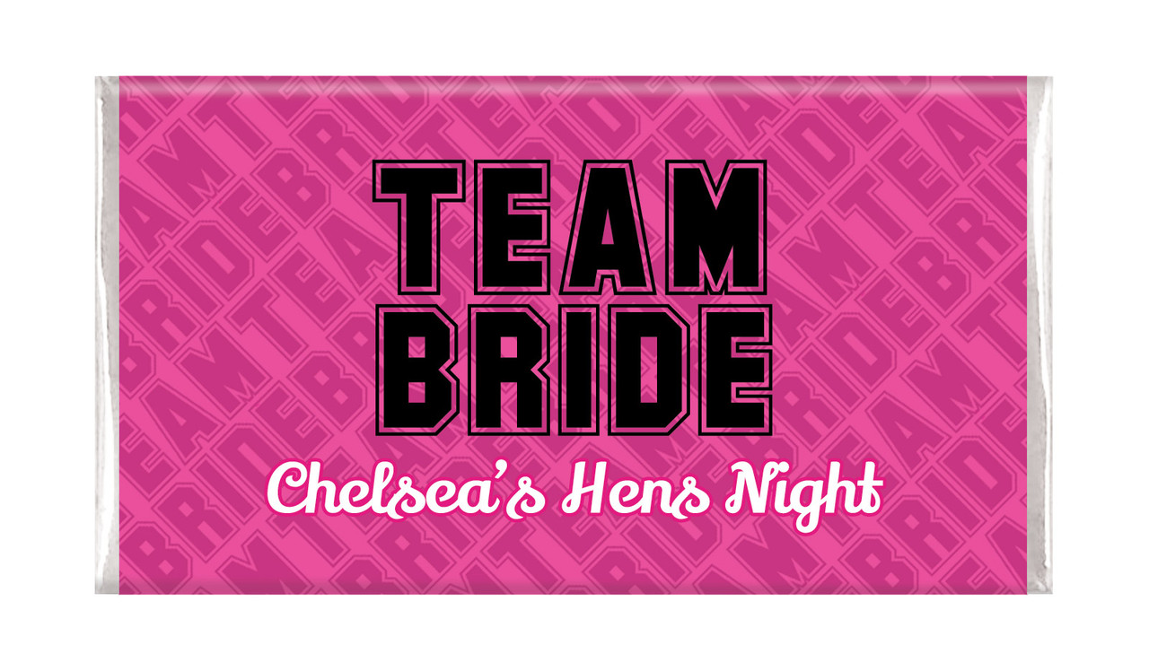 Team Bride Hens Night Personalised Chocolates