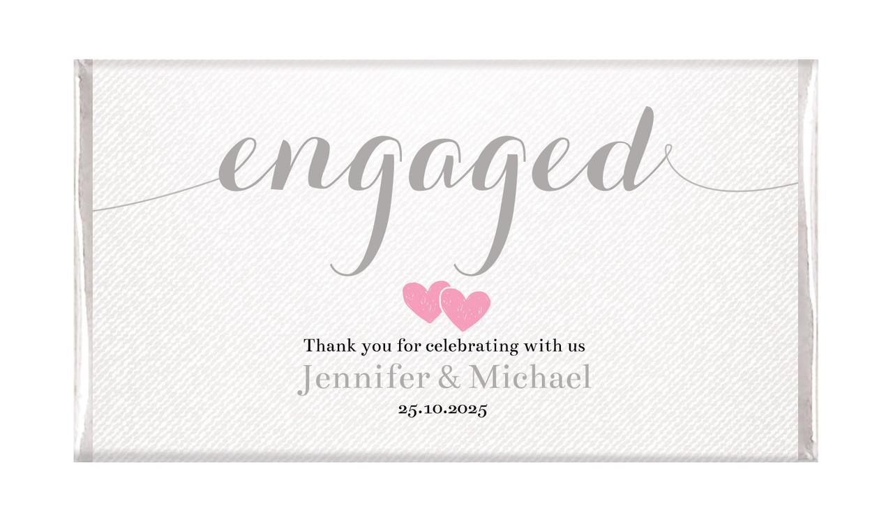 Flowing Text Engagement Chocolate Bar