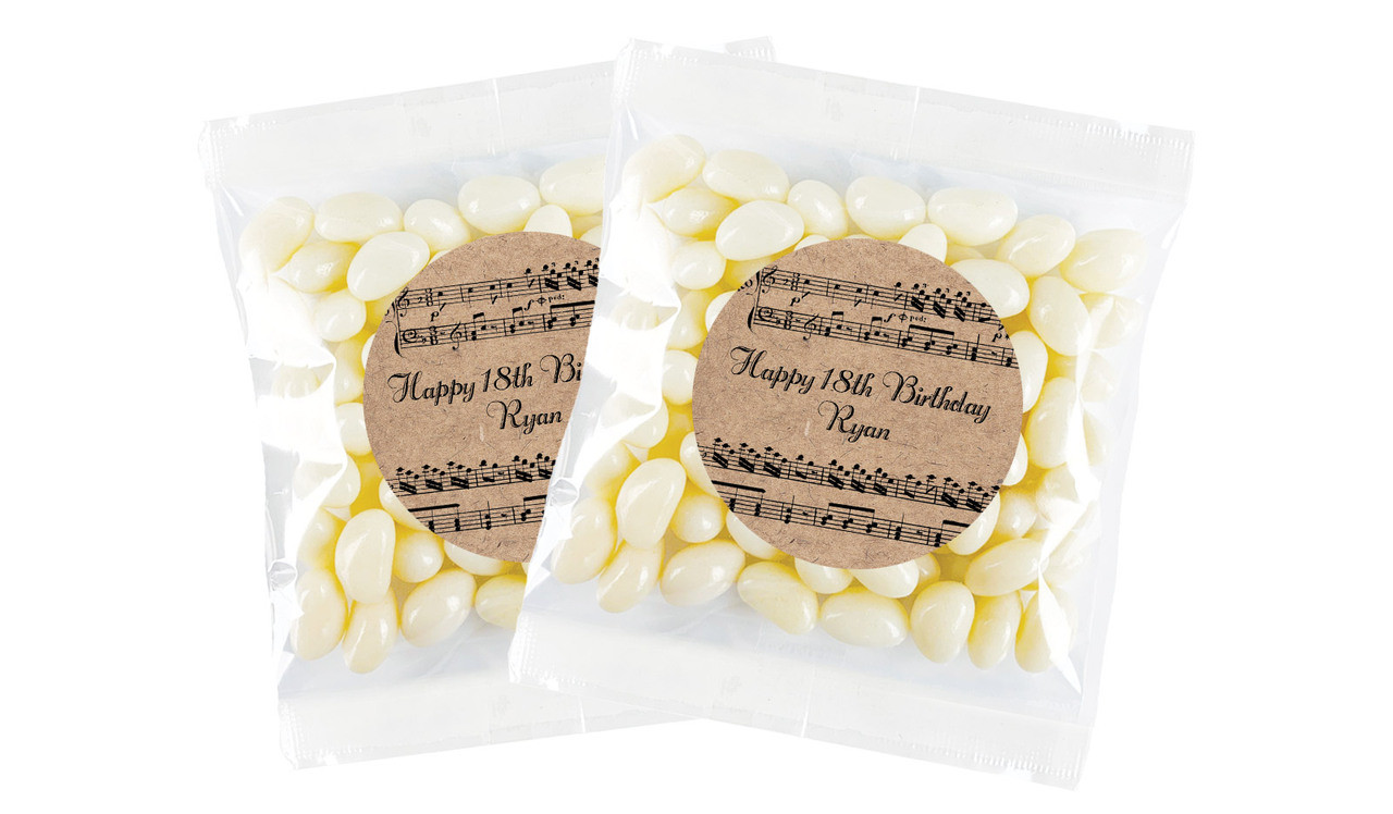 Music Notes Personalised Lolly Bag
