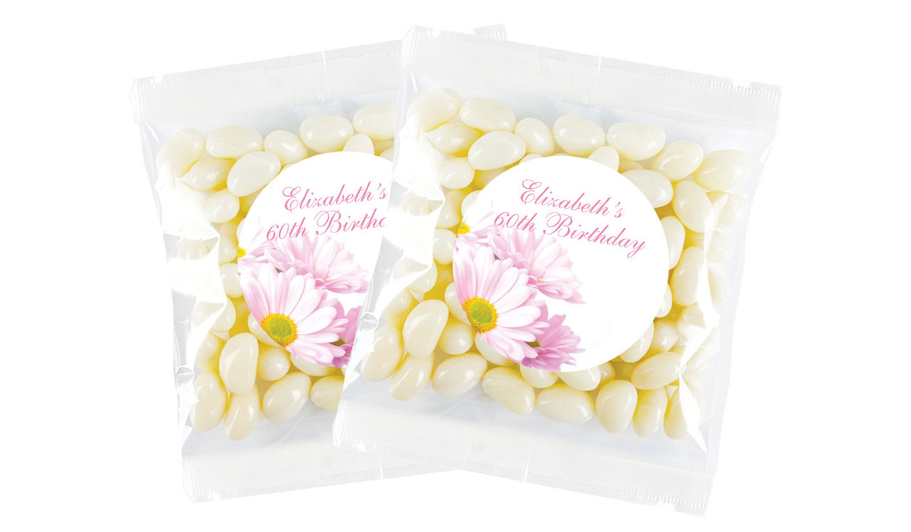 Pink Daisies Personalised Lolly Bag