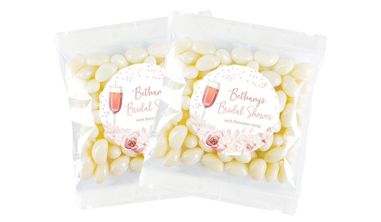 Bubbly Bridal Shower Personalised Lolly Bag