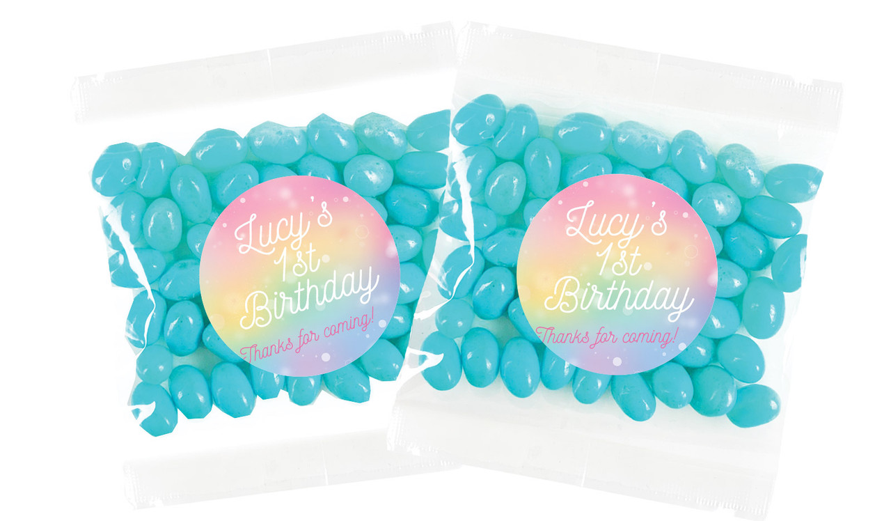 Rainbow Sparkle Personalised Lolly Bag Favour - Australia's #1 Kids Party Supplies