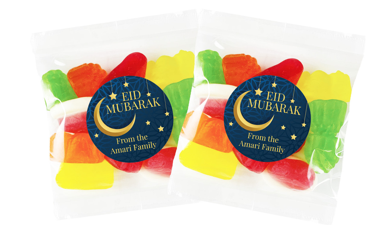 Moon on Navy Personalised Lolly Bag