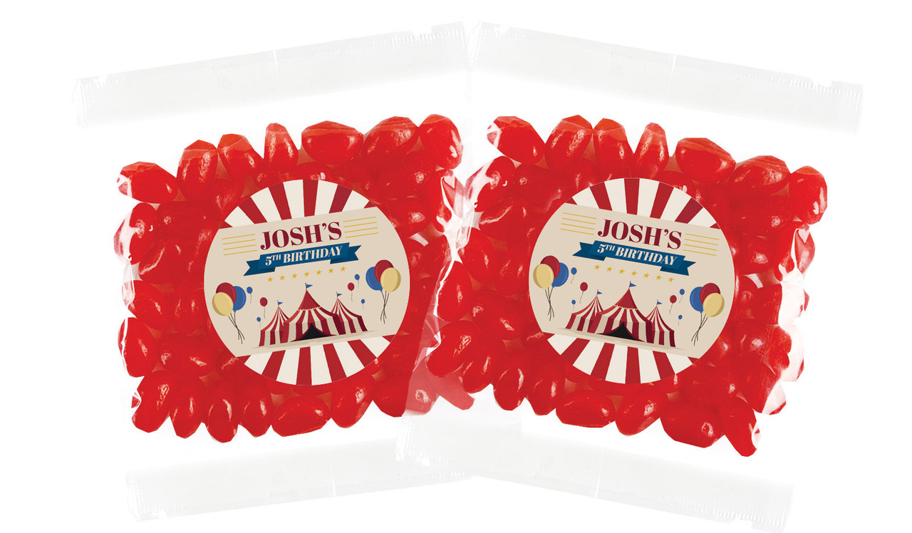 Retro Circus Personalised Lolly Bag Favour - Australia's #1 Kids Party Supplies