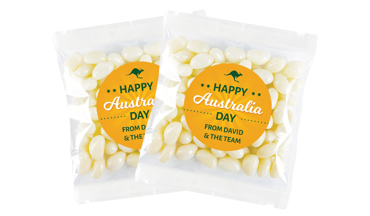 Green & Gold Australia Day Personalised Lolly Bag