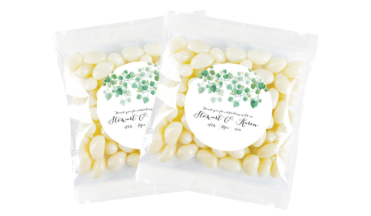 Hanging Leaves Engagement Personalised Lolly Bag