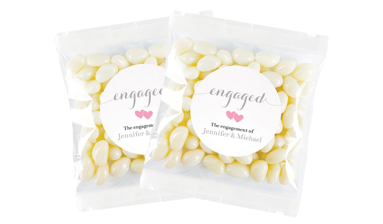 Flowing Words Canvas Engagement Personalised Lolly Bag