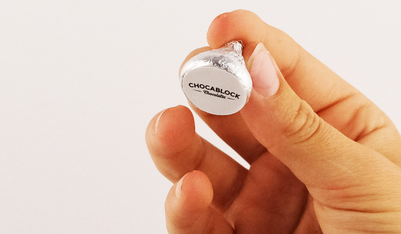 Model holding Corporate Hershey's Kisses