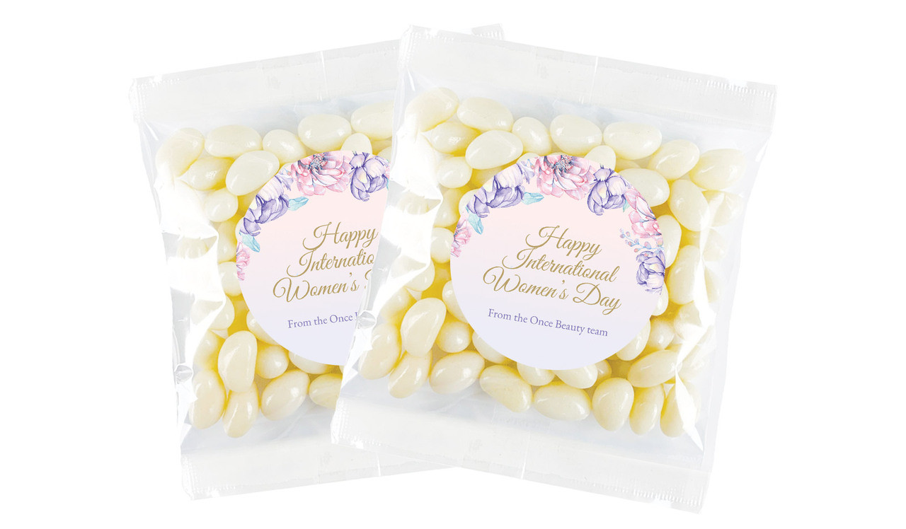 Lilac International Womens Day Personalised Lolly Bag