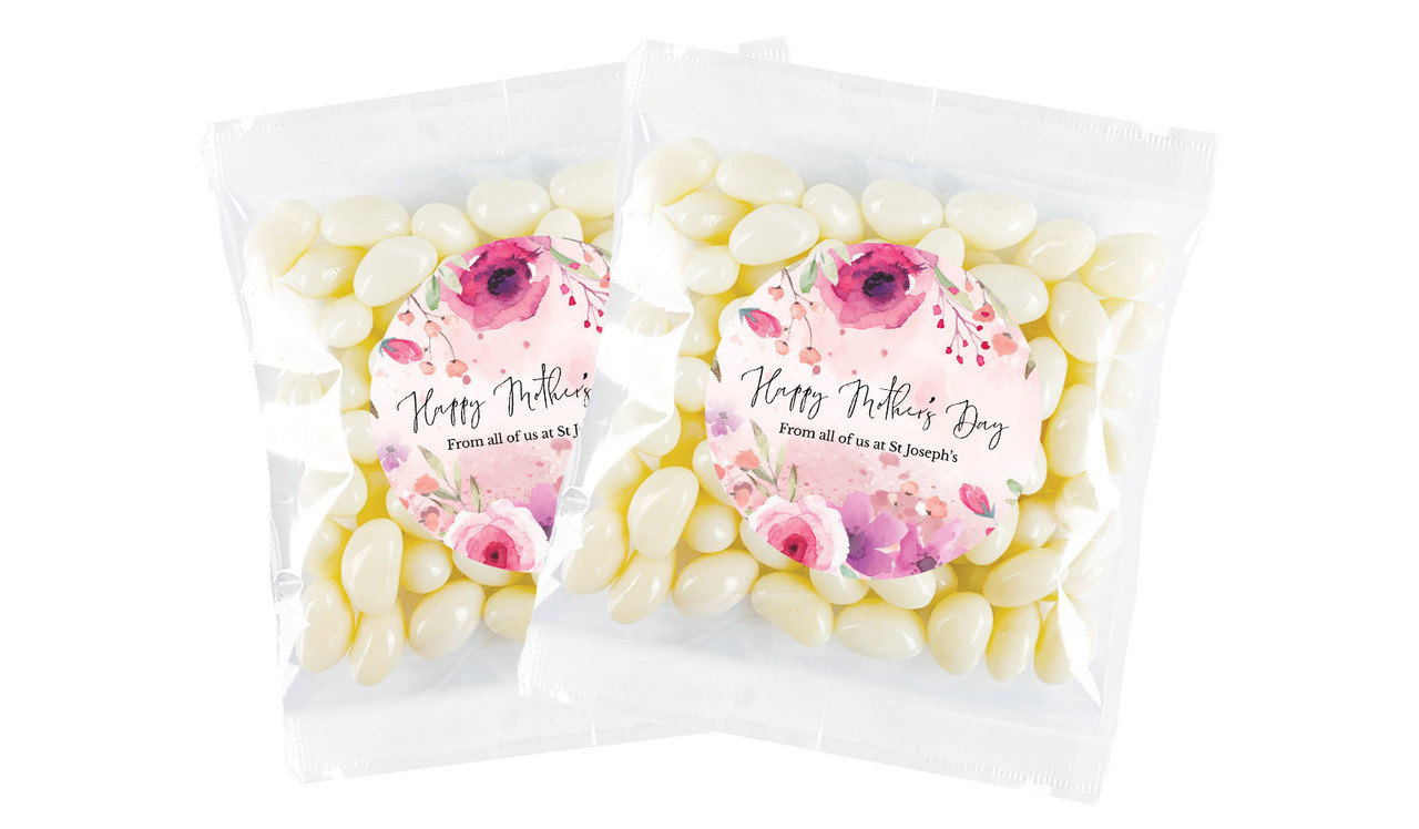 Floral Watercolour Mothers Day Personalised Lolly Bag
