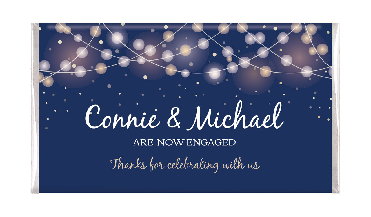 Night Lights Personalised Engagement Chocolate Bar