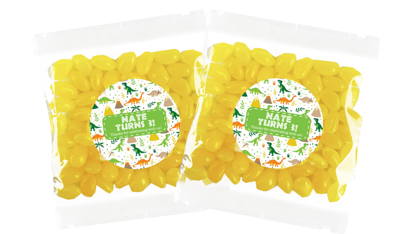 Dinosaur Background Personalised Lolly Bag (Choice Of Fillings)