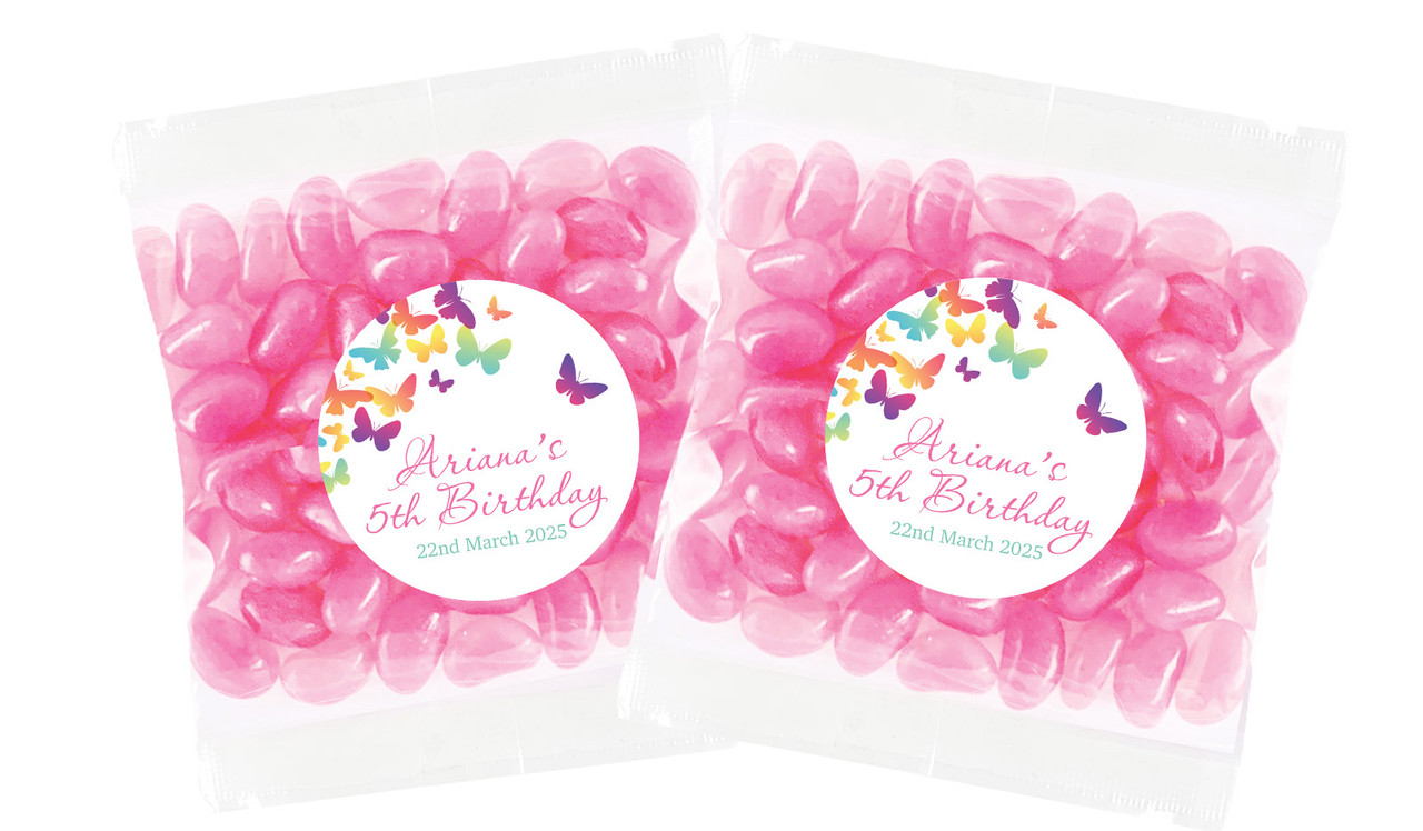 Butterflies Personalised Lolly Bag Favour - Australia's #1 Kids Party Supplies