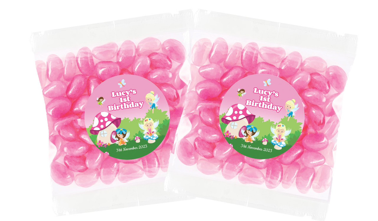 Fairy Garden Birthday Personalised Lolly Bag (Choice Of Fillings)