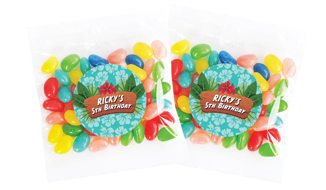 Hawaiian Luau Personalised Lolly Bag Favour - Australia's #1 Kids Party Supplies