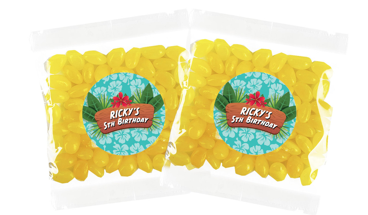Hawaiian Luau Personalised Lolly Bag Favour - Australia's #1 Kids Party Supplies