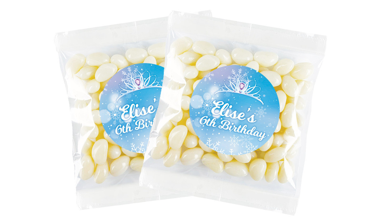 Ice Princess Birthday Personalised Lolly Bag Favour