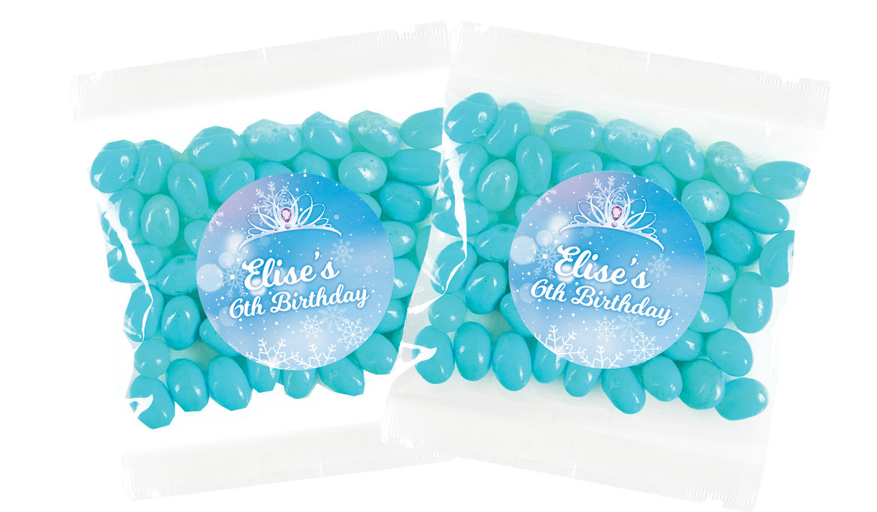 Ice Princess Birthday Personalised Lolly Bag Favour