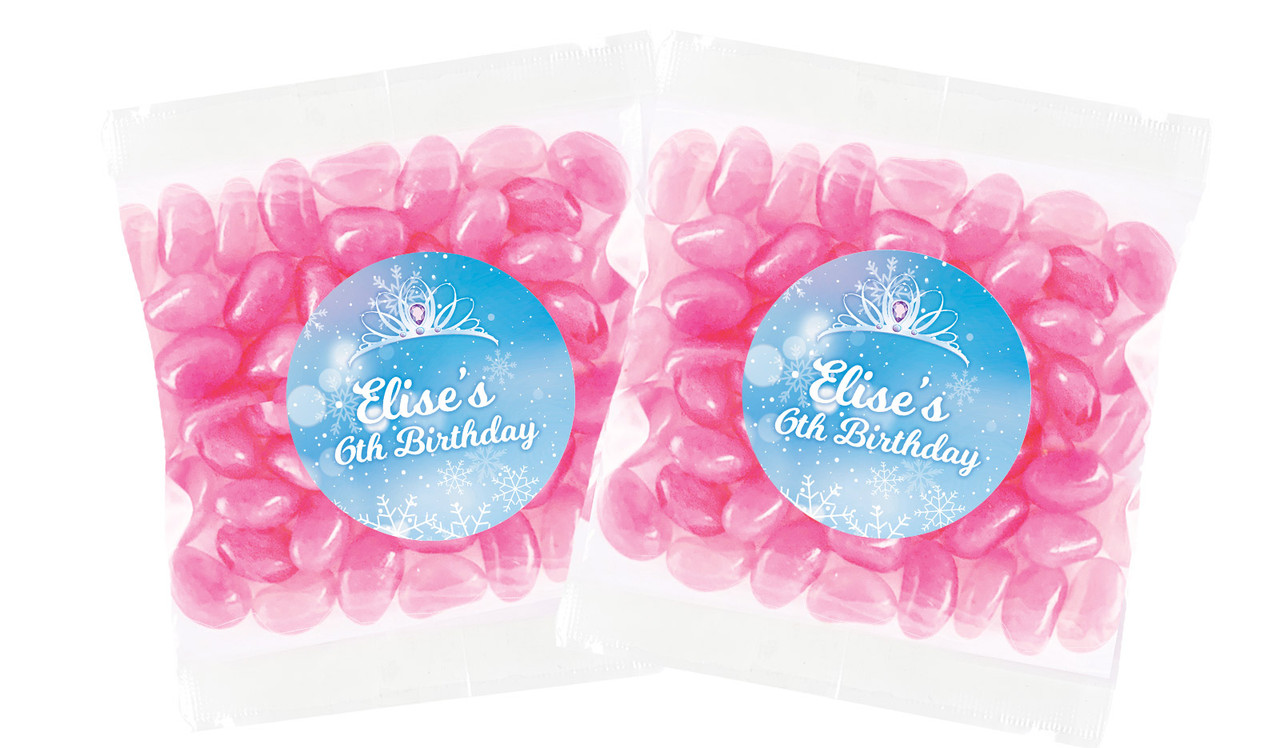 Ice Princess Birthday Personalised Lolly Bag Favour