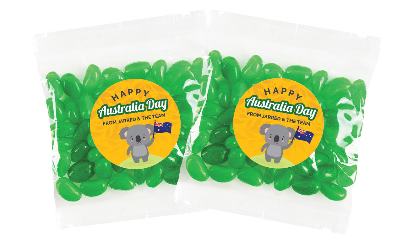 Cute Koala Australia Day Personalised Lolly Bag