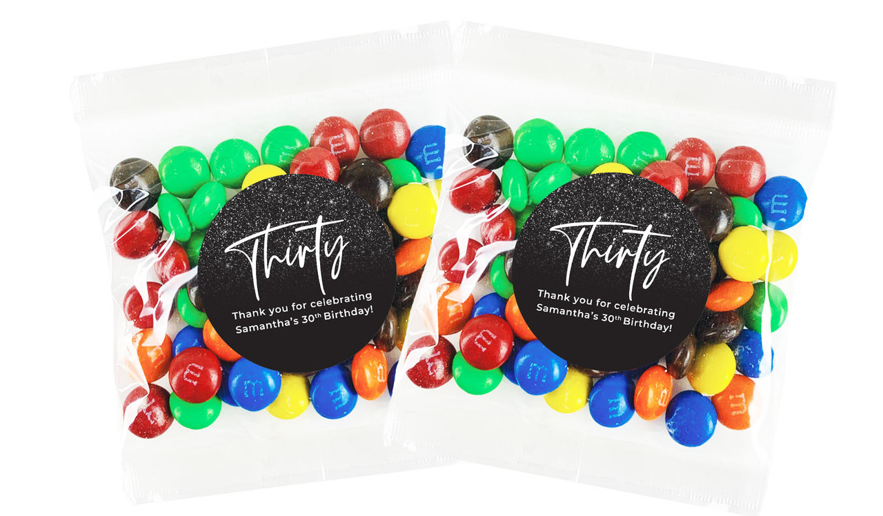 30th Birthday Personalised Lolly Bag