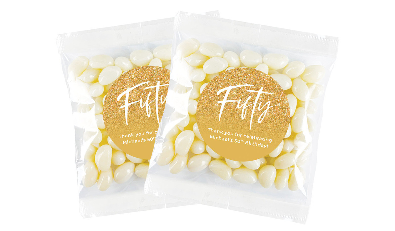 50th Birthday Personalised Lolly Bag