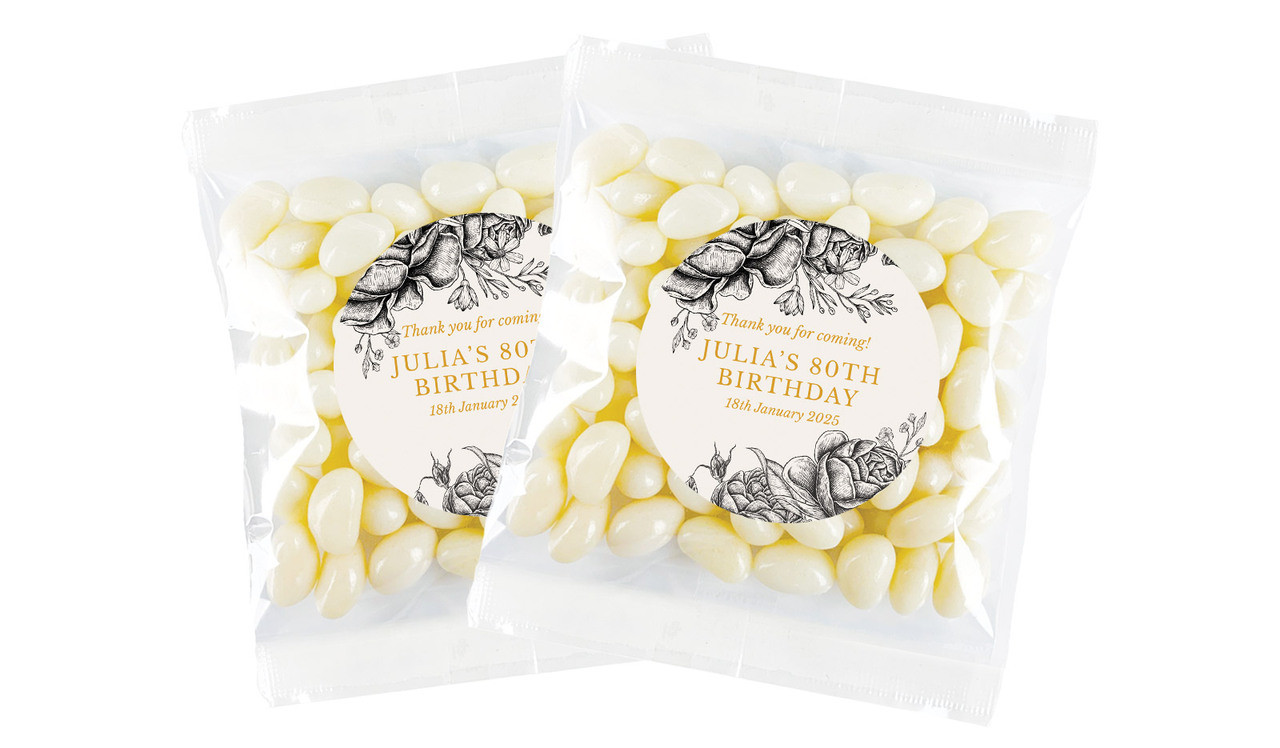 Vintage Roses Personalised Lolly Bag