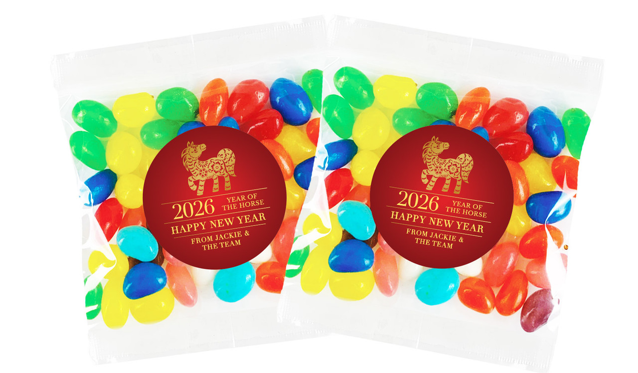 Floral Chinese New Year Personalised Lolly Bag